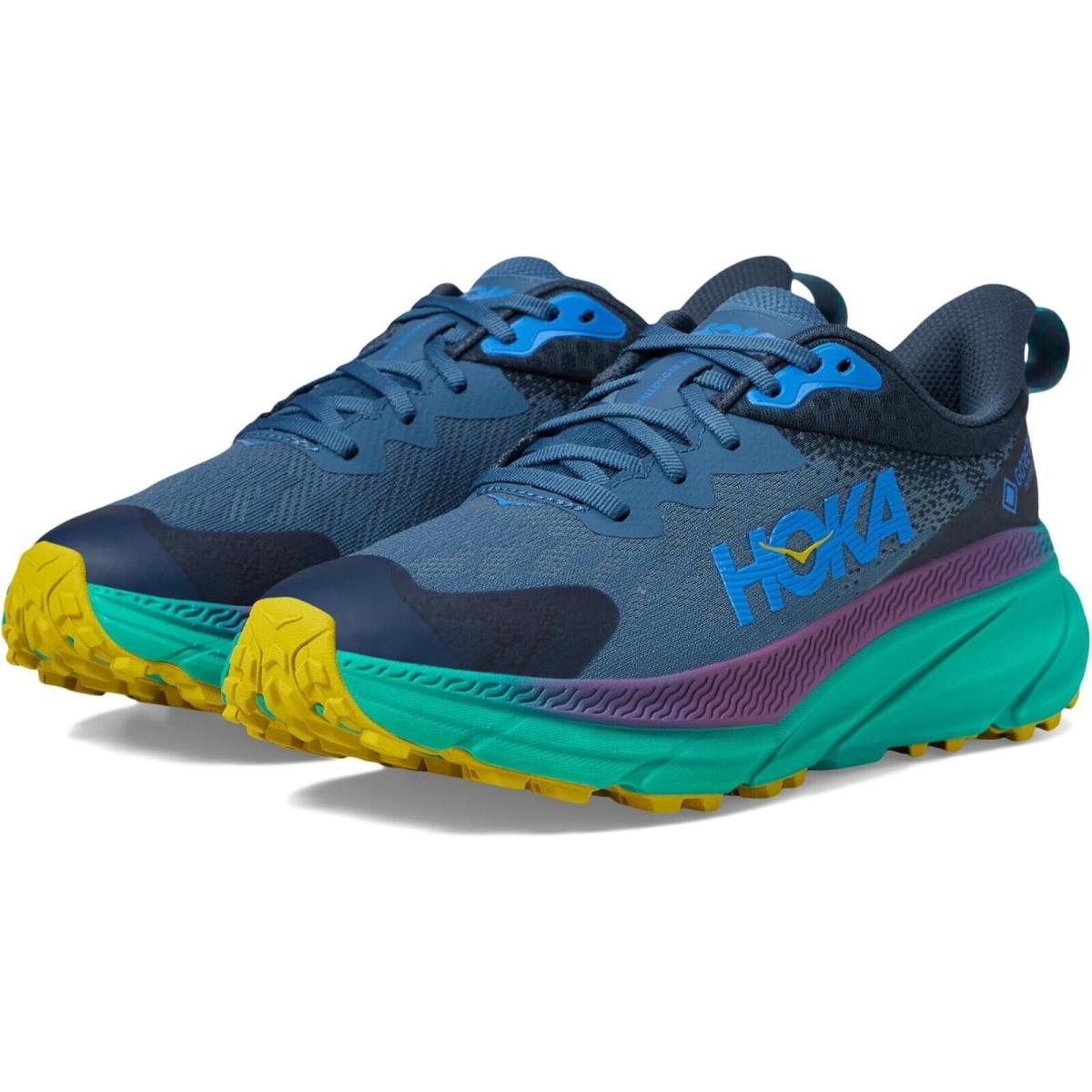 Hoka Z7126 Women`s Real Teal/green Challenger 7 Gore-tex Running Shoes Size 8.5B