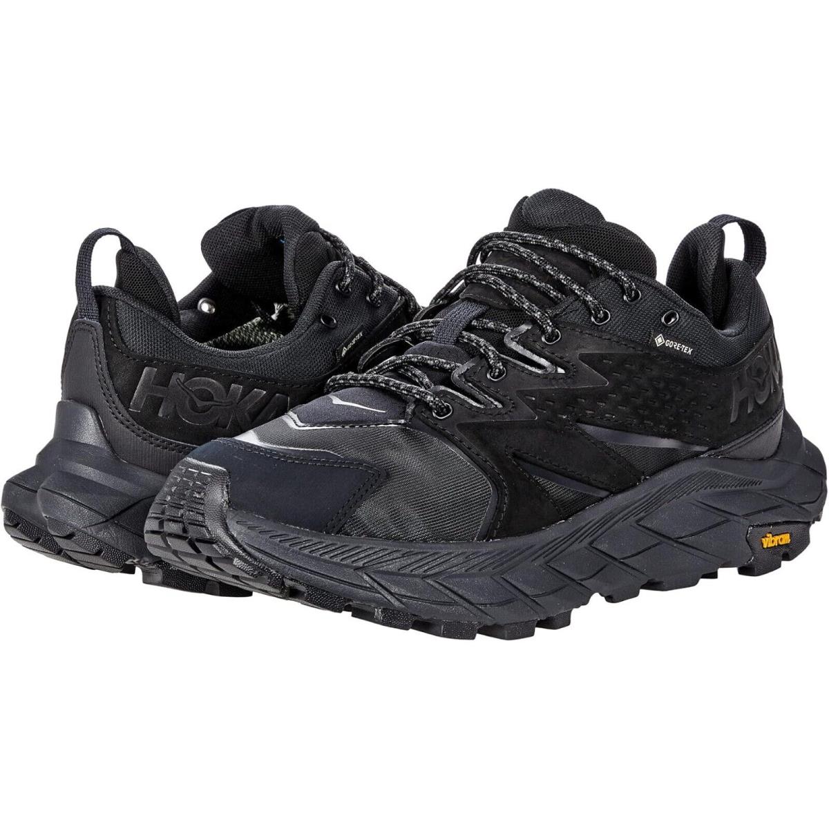 Hoka Z7310 Men`s Black Anacapa Low Gore-tex Running Shoes Size 12.5 D