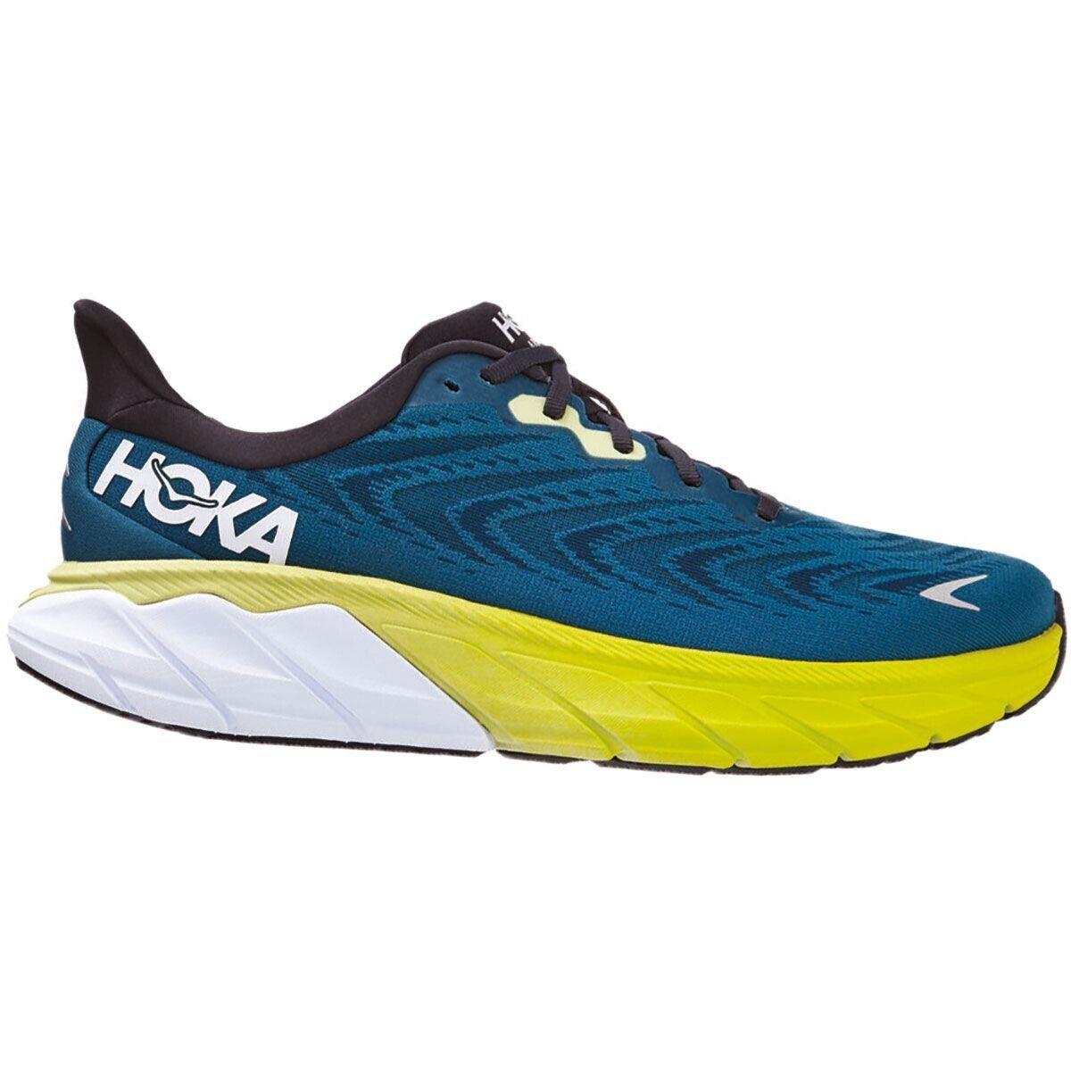 Hoka Z7311 Mens Blue Graphite Arahi 6 Running Athletic Shoe Size 9 D