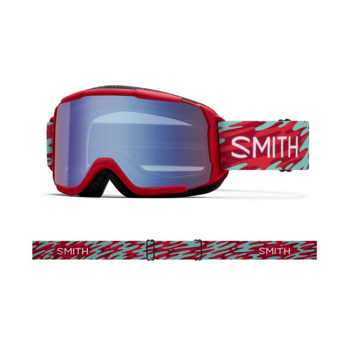 Smith Daredevil Snow Goggles Crimson Swirled w/ Blue Sensor Mirror Lens 2024