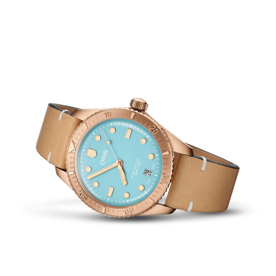 Oris Divers Sixty-five Bronze Sky Blue Dial 38 mm 01 733 7771 3155