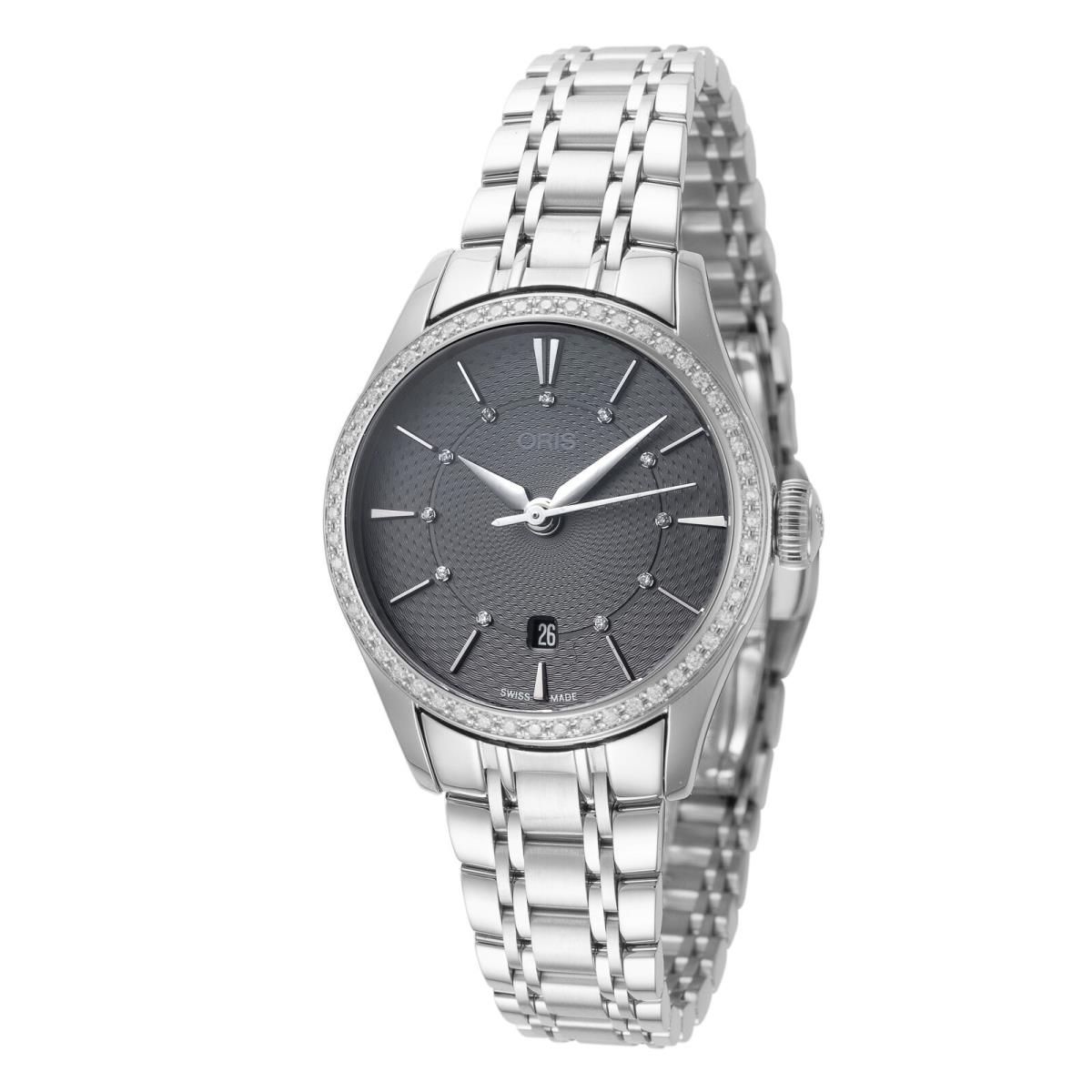 Oris Women`s Artelier Date 28mm Automatic Watch 01-561-7722-4953-07-8-14-88