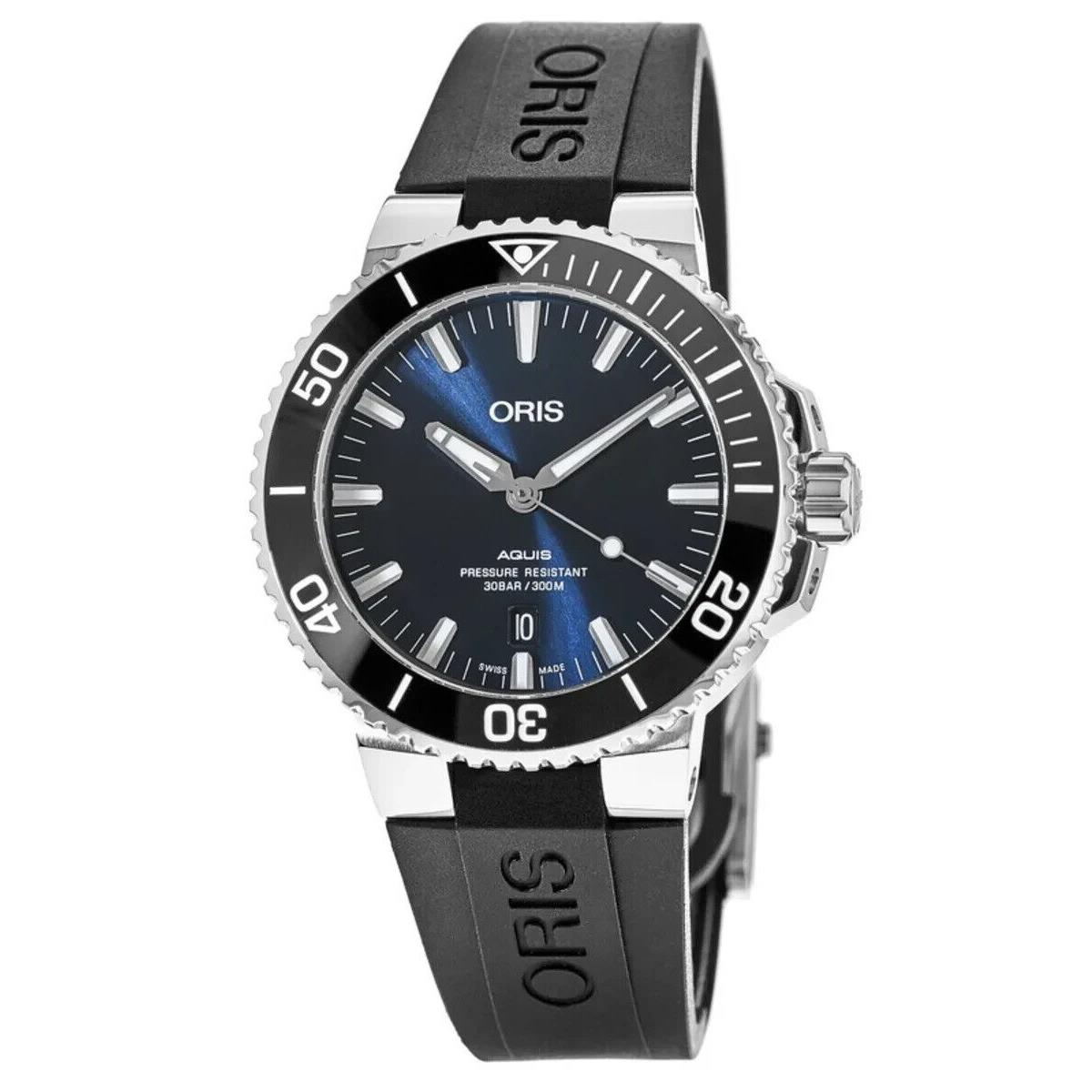 Oris Aquis Date Automatic Blue Men`s Watch 01 733 7732 4135-07 4 21 64FC