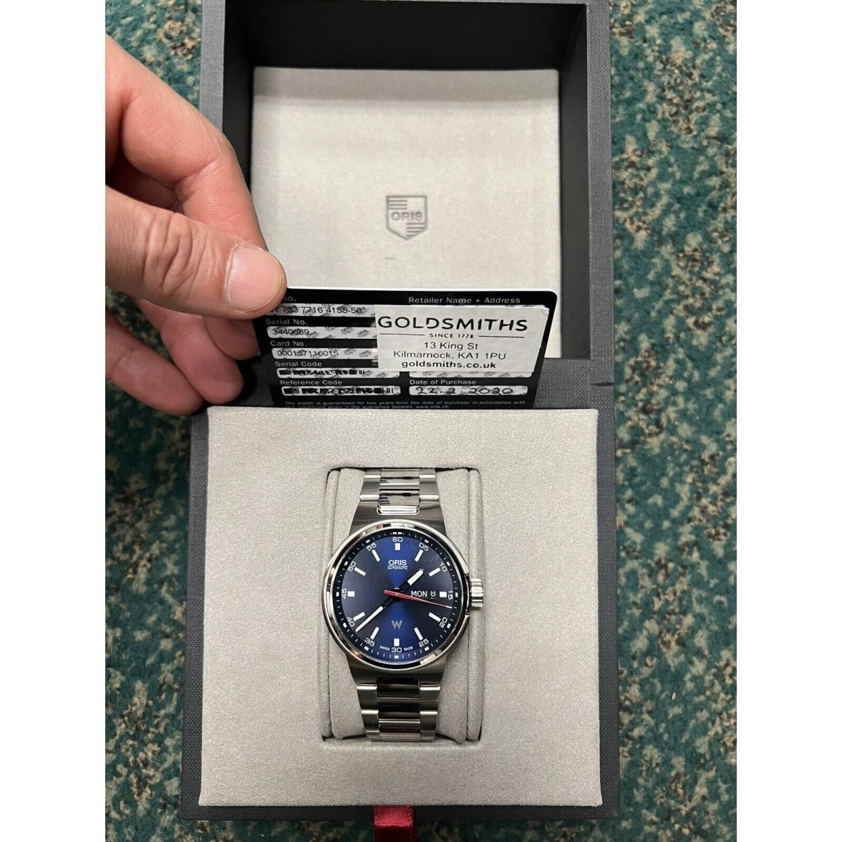 Oris Williams F1 Team Auto 42mm Blue Dial Mens Watch 01 735 7716 4155-07 8 24 50