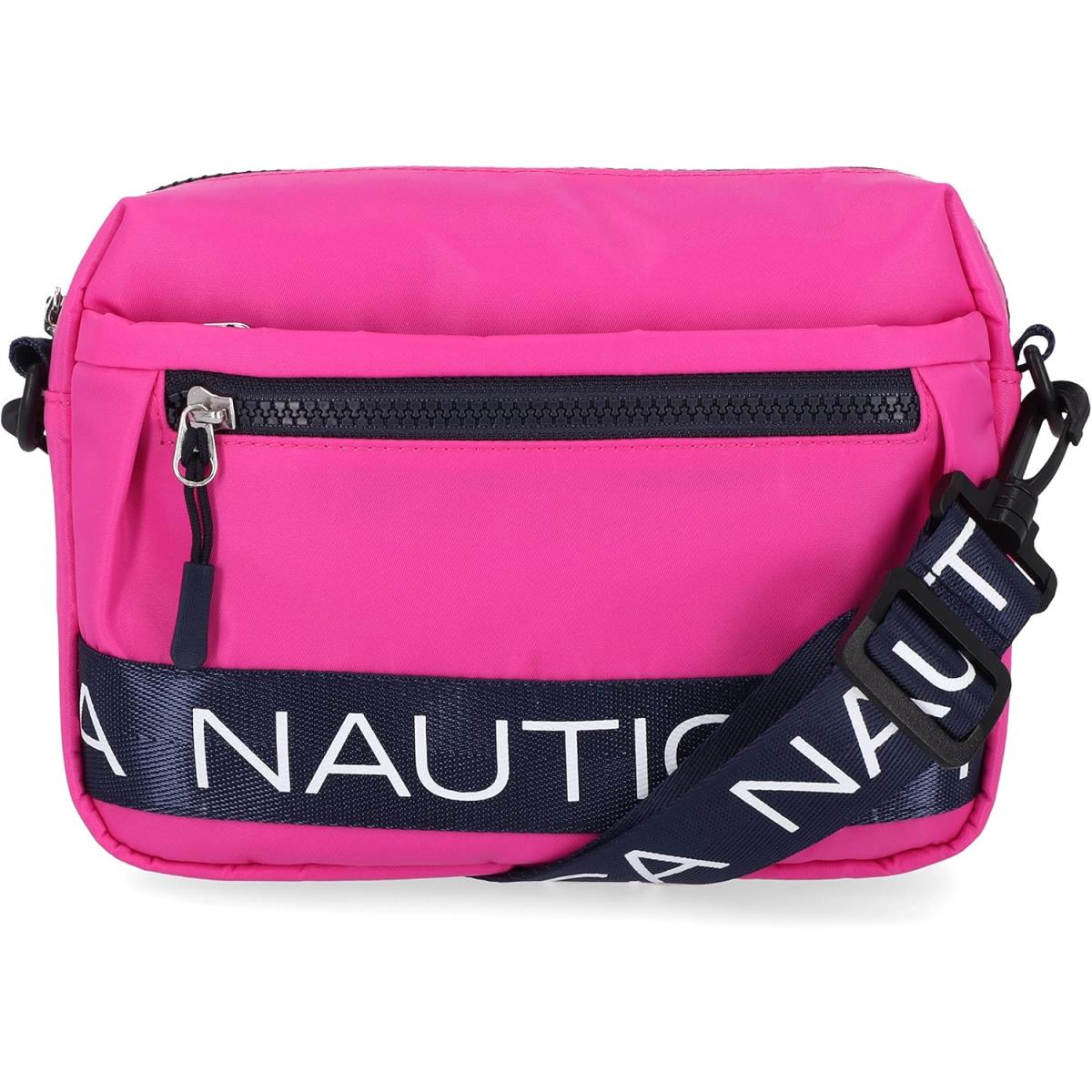 Nautica Nylon Bean Crossbody/belt Bag with Adjustable Shoulder Strap Hot Pink