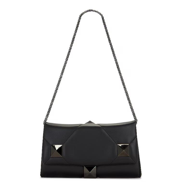 Valentino Garavani Large Roman Stud Leather Clutch