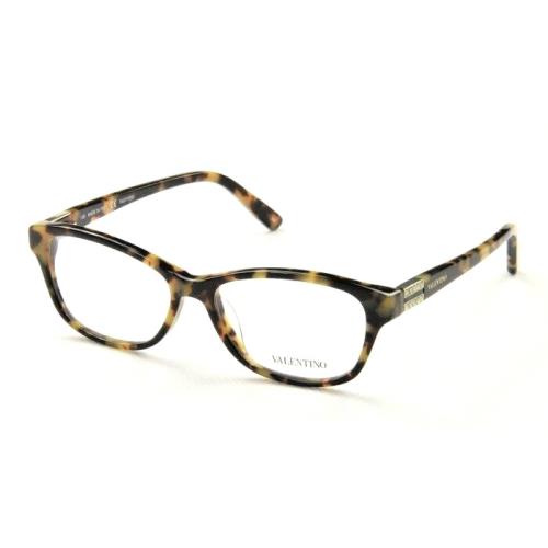 Valentino V 2624 2880 Tortoise Cat Eye Plastic Eyeglasses Frame 51-15-135