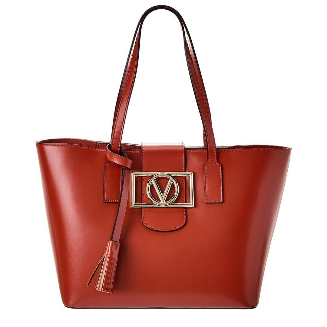 Valentino By Mario Valentino Marion Super V Leather Tote Women`s