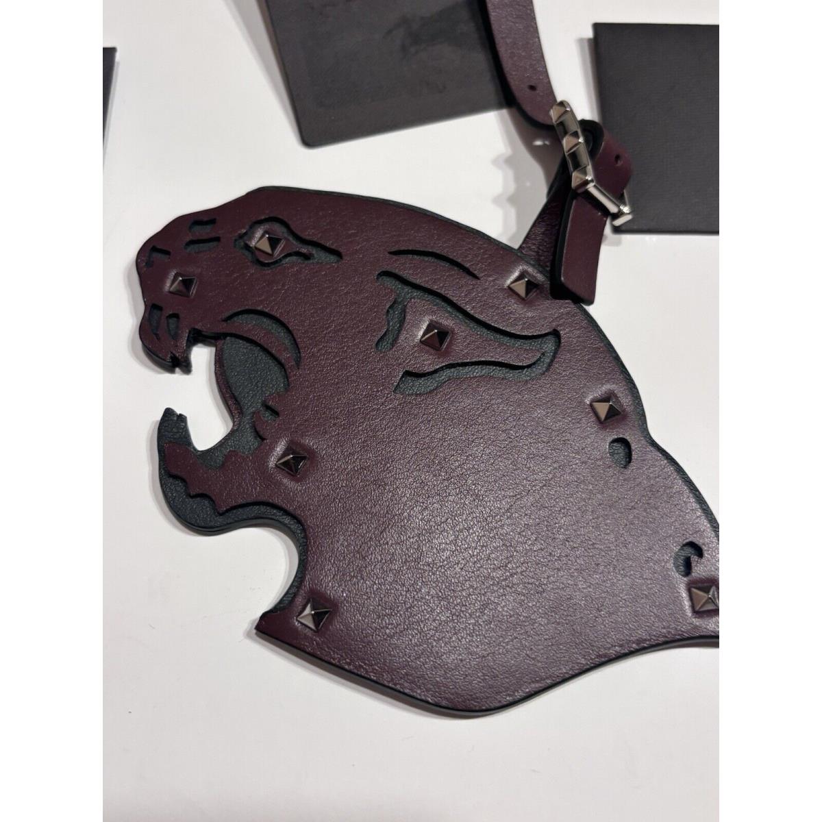 Valentino Caravani Panther Leather Keychain Bag Charm