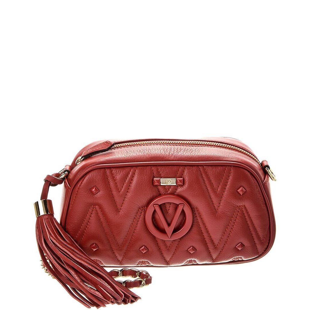 Valentino By Mario Valentino Bella Diamond Leather Crossbody Women`s Red