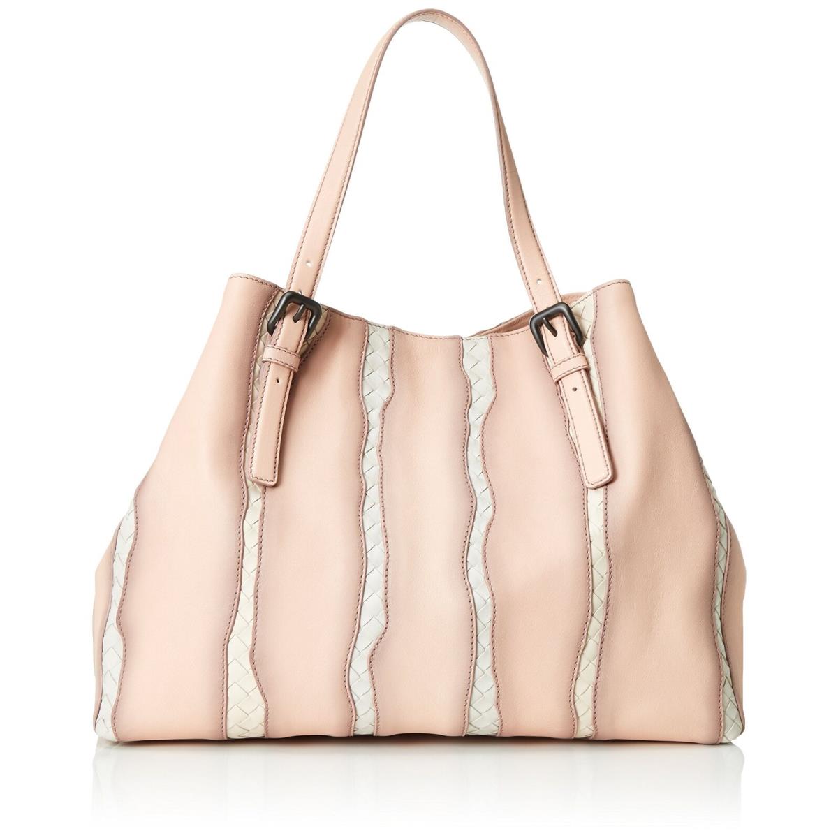 Bottega Veneta Flamingo Intrecciato Glimmer Tote Bag 272154 Handbag