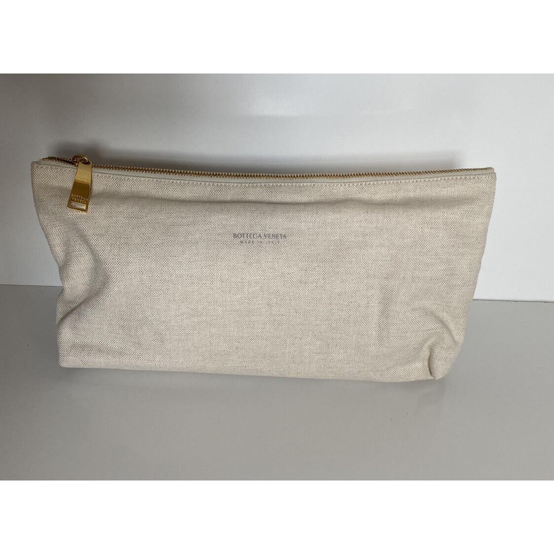 Bottega Veneta Canvas Cosmetic Case Pouch Natural Color 613409 Italy