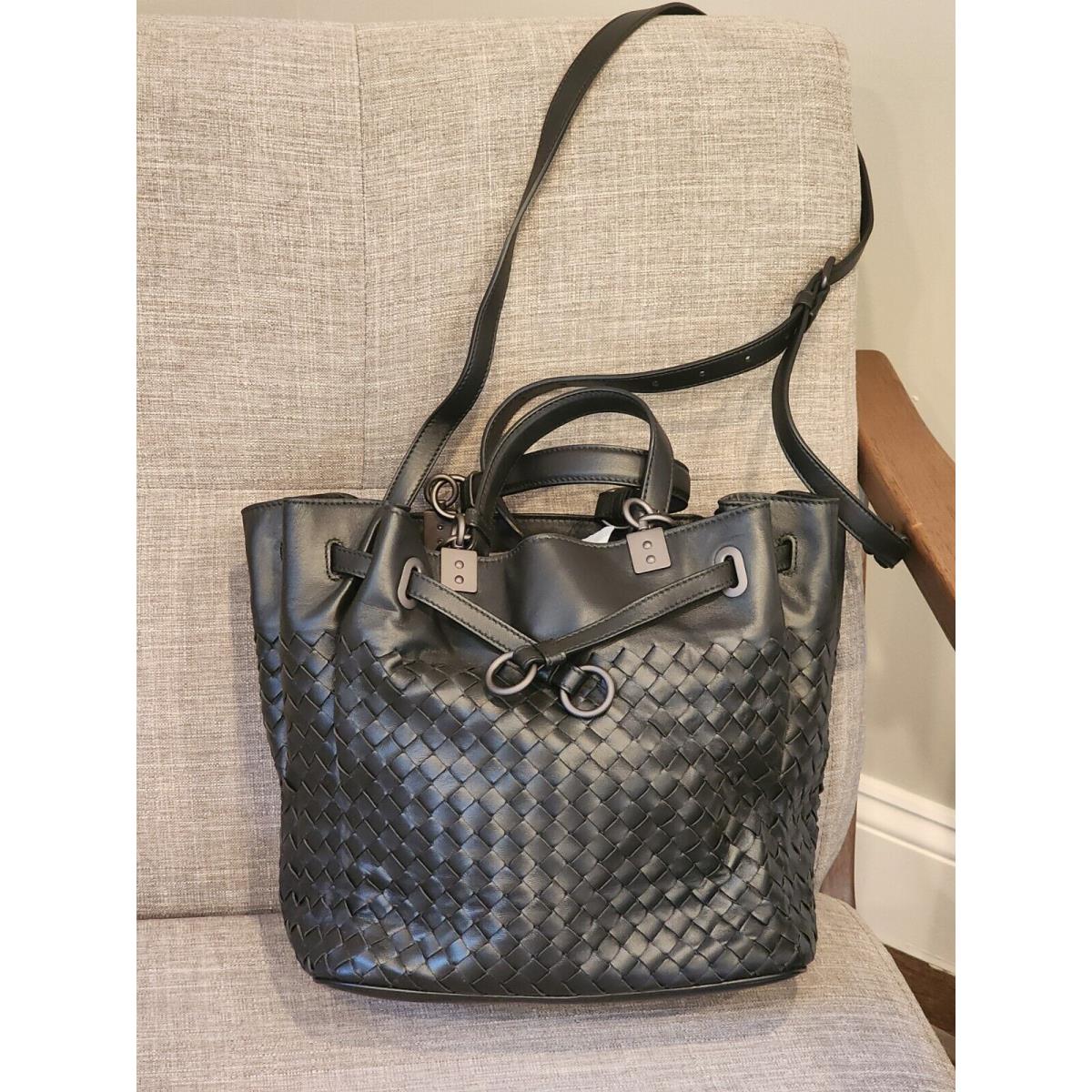 Bottega Veneta Intrecciato Women Bucket Bag Black