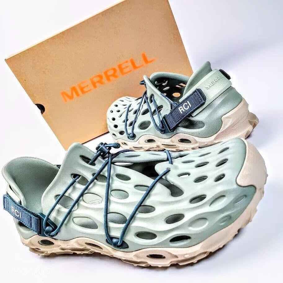 Merrell Hydro Moc Cage 1 Trl X Rci Men`s US 13 Green Tan Water Foam Lmtd Sandals