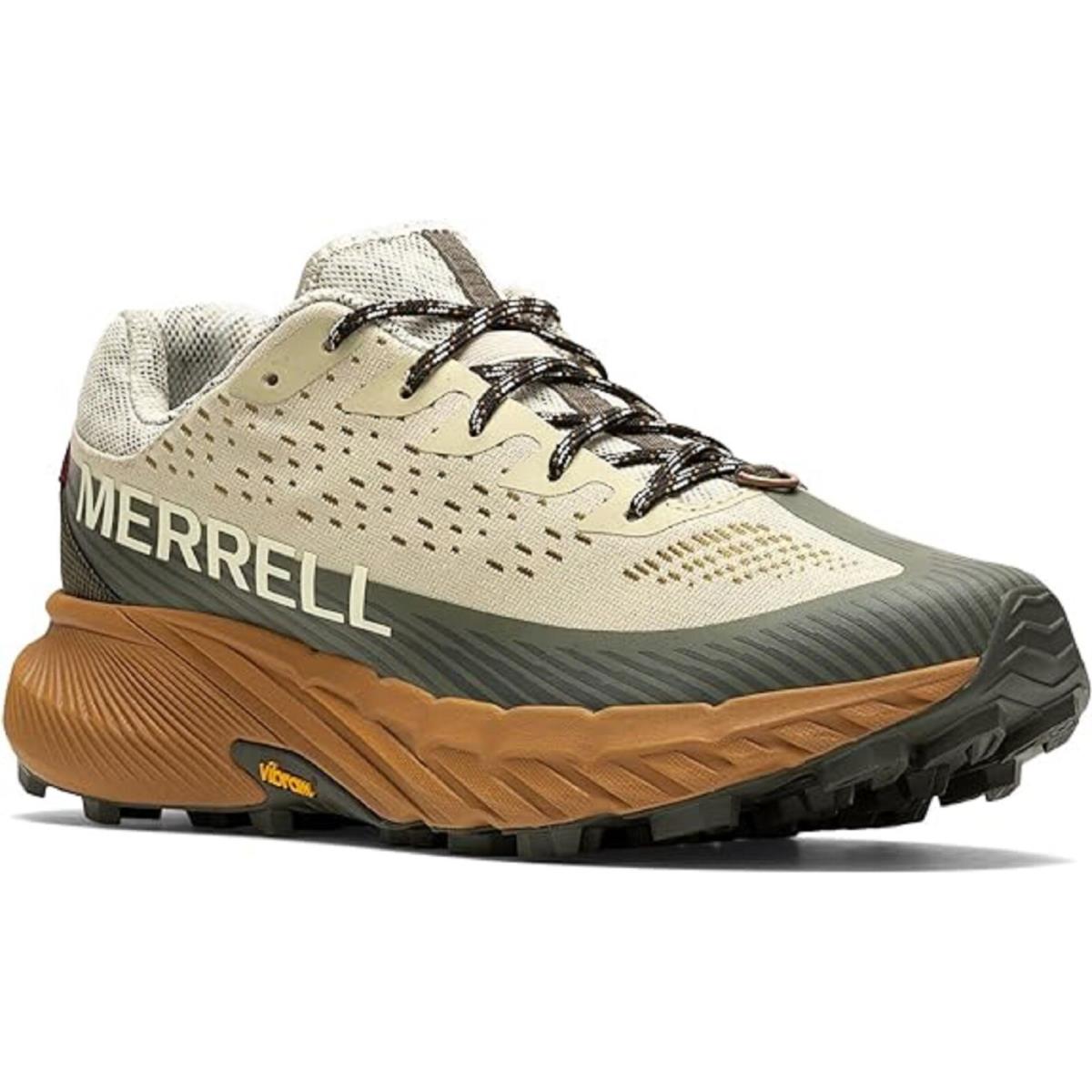 Merrell J068262 Agility Peak 5 Shoes For Men - Oyster/olive - 8M