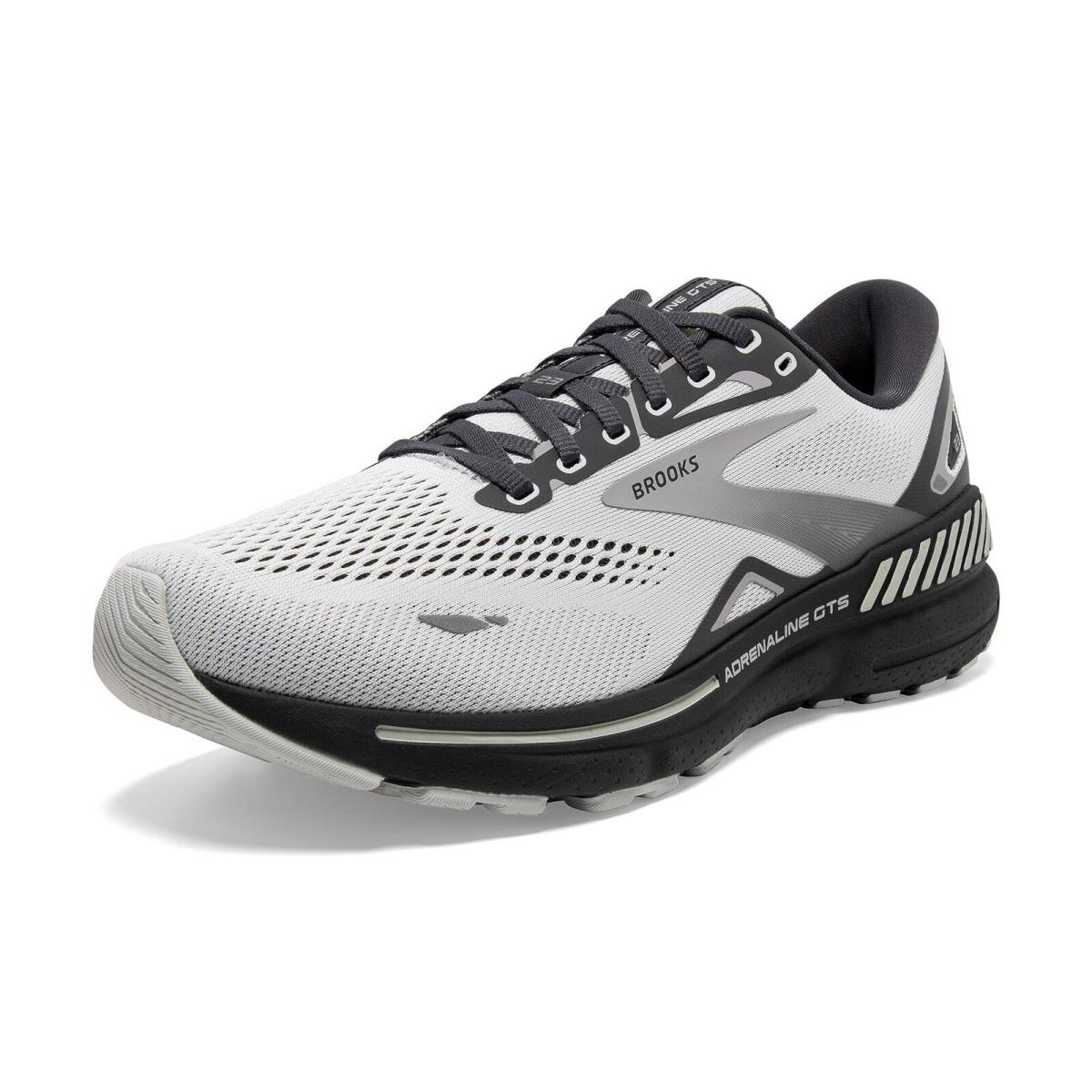 Brooks Men s Adrenaline Gts 23 Supportive Running Shoe - Oyster/ebony/alloy - 8