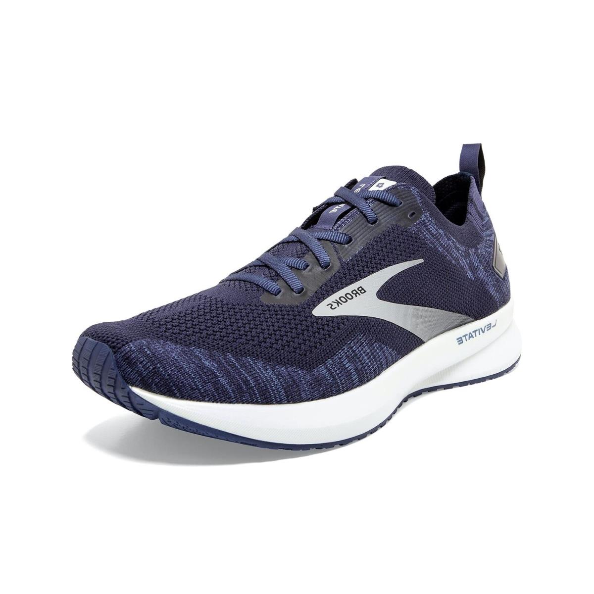 Brooks Men`s Levitate 4 Running Shoe - Navy/grey/white - 13