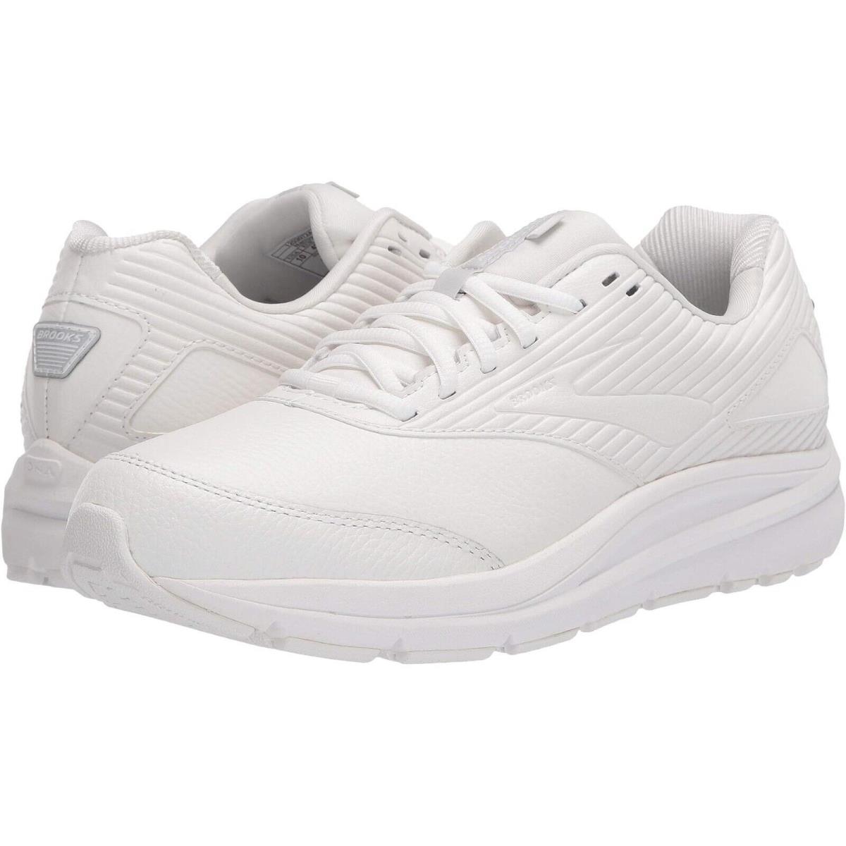 Brooks Z7807 Womens White Leather Addiction Walker 2 Sneakers Size 10.5 M - White