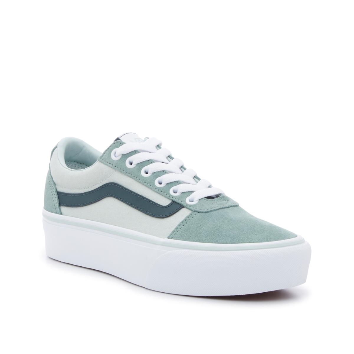 Woman`s Sneakers Vans Ward Lo Platform Sneaker - Mint Green/Sage Green