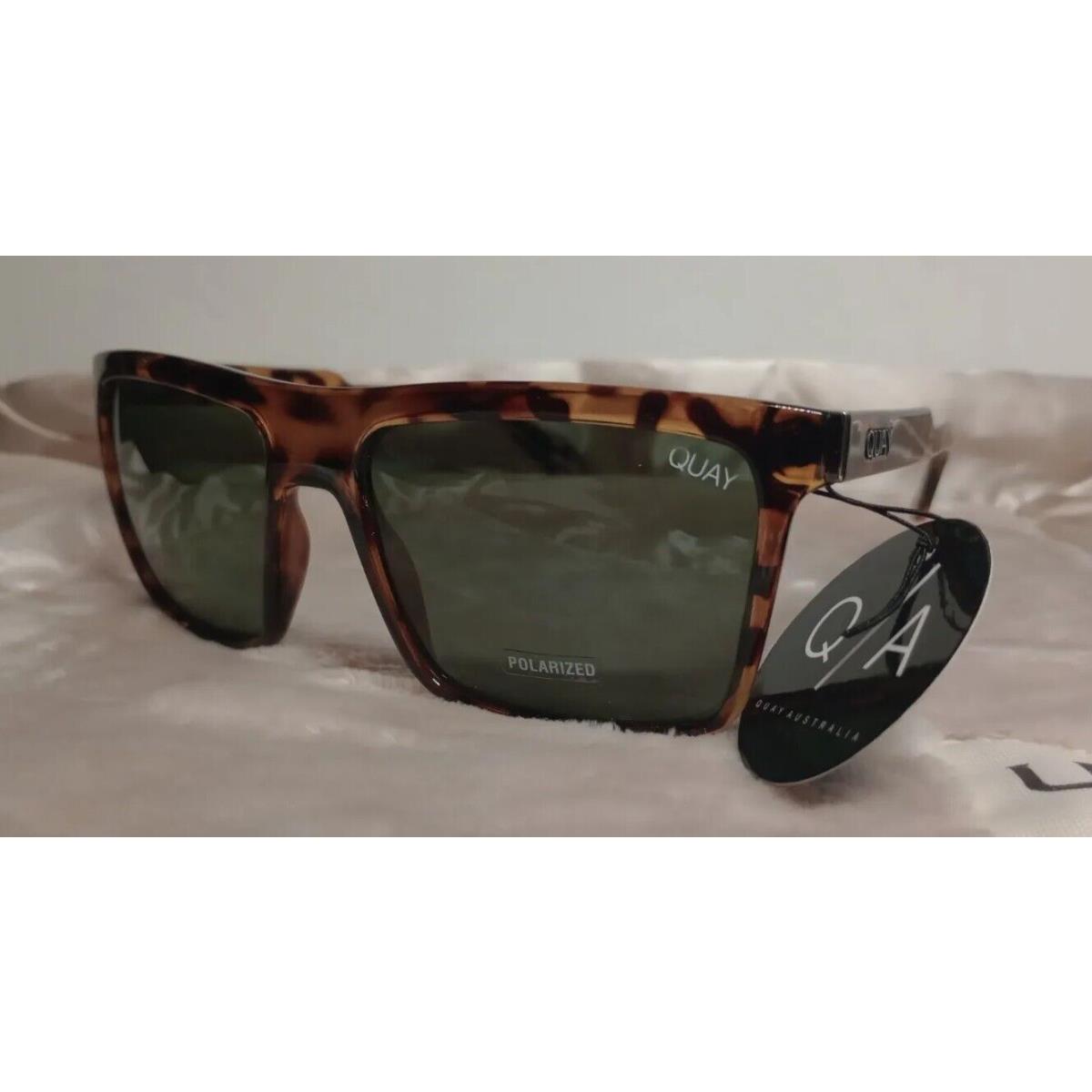 Quay Let It Run Polarized Sunglasses Tortoise/greenish Grayish Lens