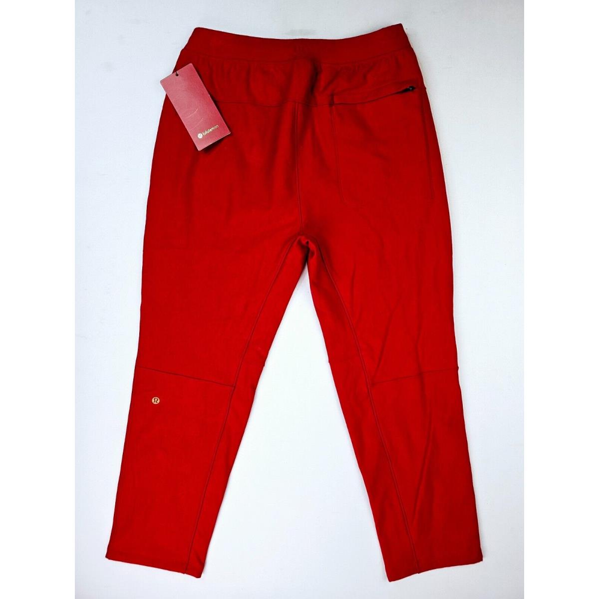 Lululemon Size Small 27 Inseam Men`s Red Relaxed Fleece Jogger Year