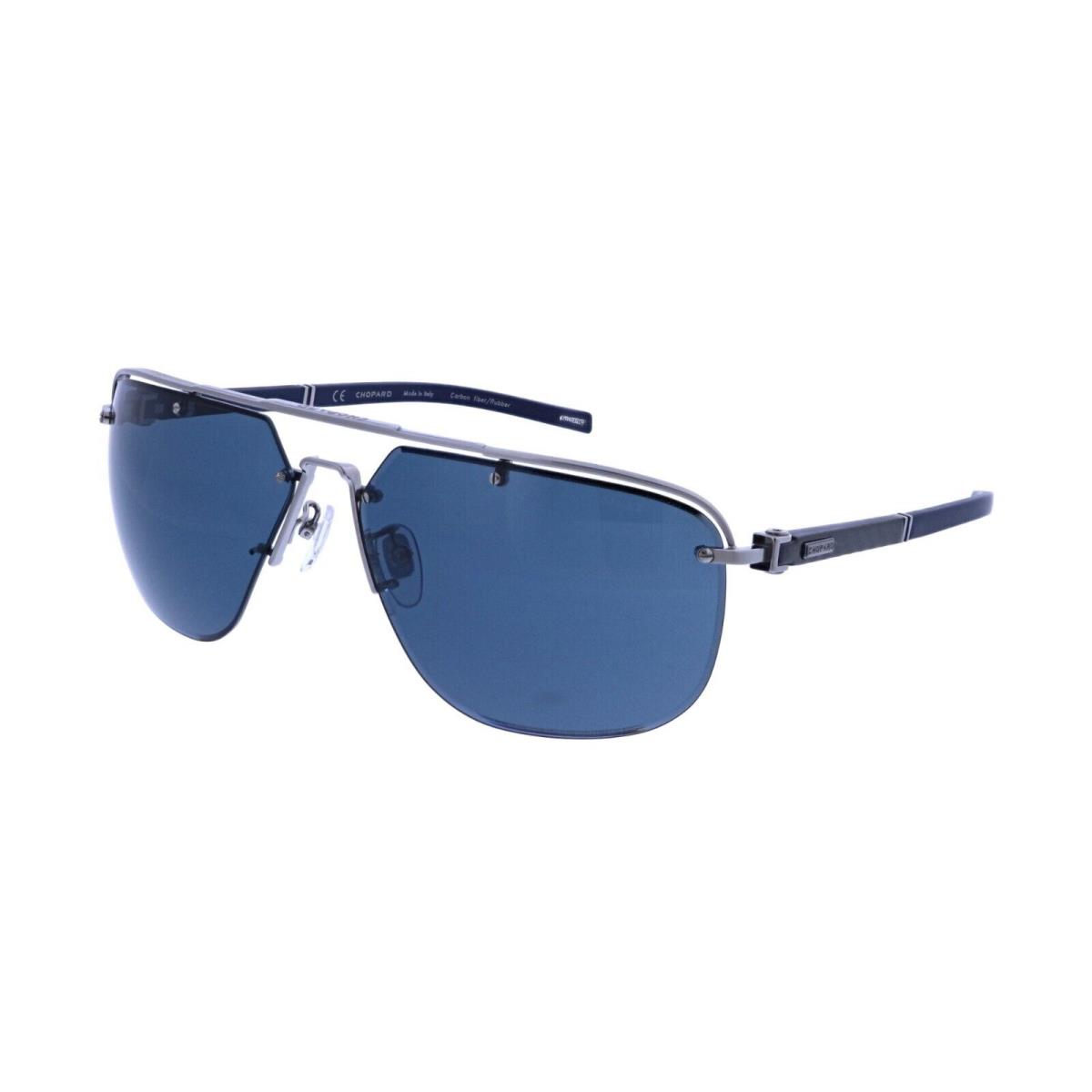 Chopard SCHF23 509P Silver Grey / Blue Lens Sunglasses 65mm