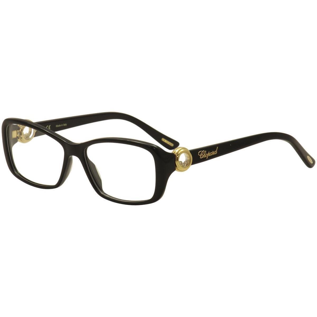 Chopard Women`s Eyeglasses VCH140S VCH/140S 0700 Shiny Black Optical Frame 55mm