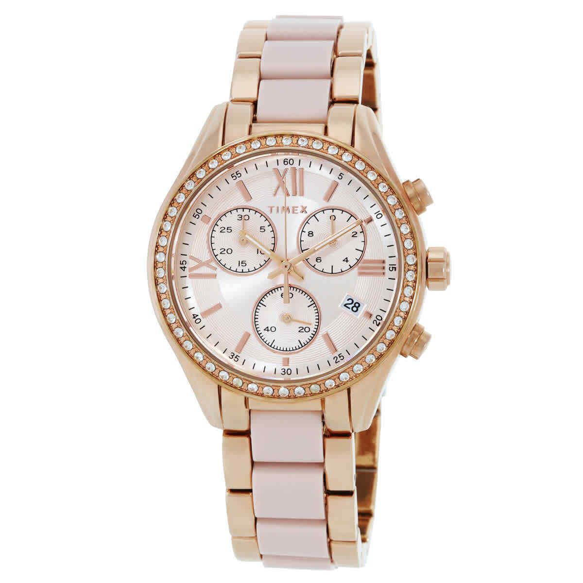 Timex Chronograph Quartz Crystal Ladies Watch TW2V75000