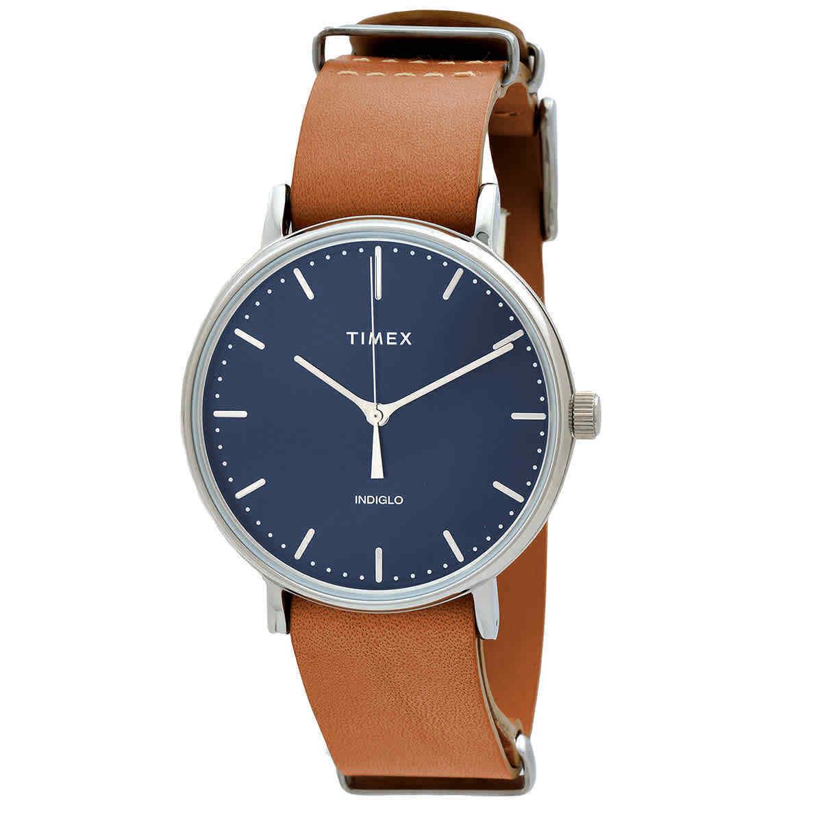 Timex Fairfield Slip-thru Quartz Blue Dial Men`s Watch TW2P97800