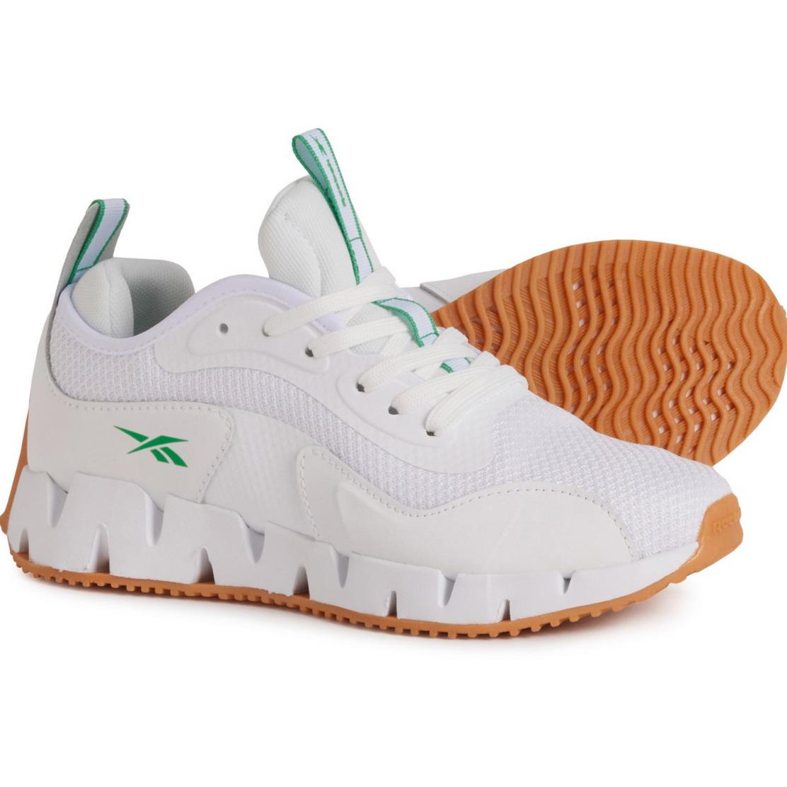 Reebok Women`s Zig Dynamica Running Shoes - Bright White/Jelly Bean/Gum