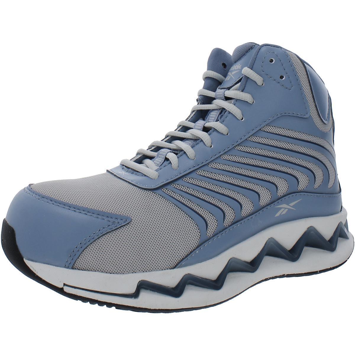 Reebok Womens Zig Elusion Heritage Ankle Work Safety Boots Shoes Bhfo 7765 - Blue/Black