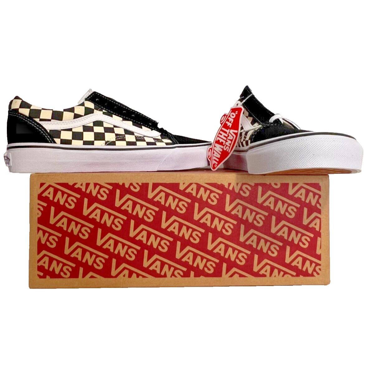 Vans Old Skool Primary Checkered Black /white Skate Shoes Men`s 6.5 Women`s 8