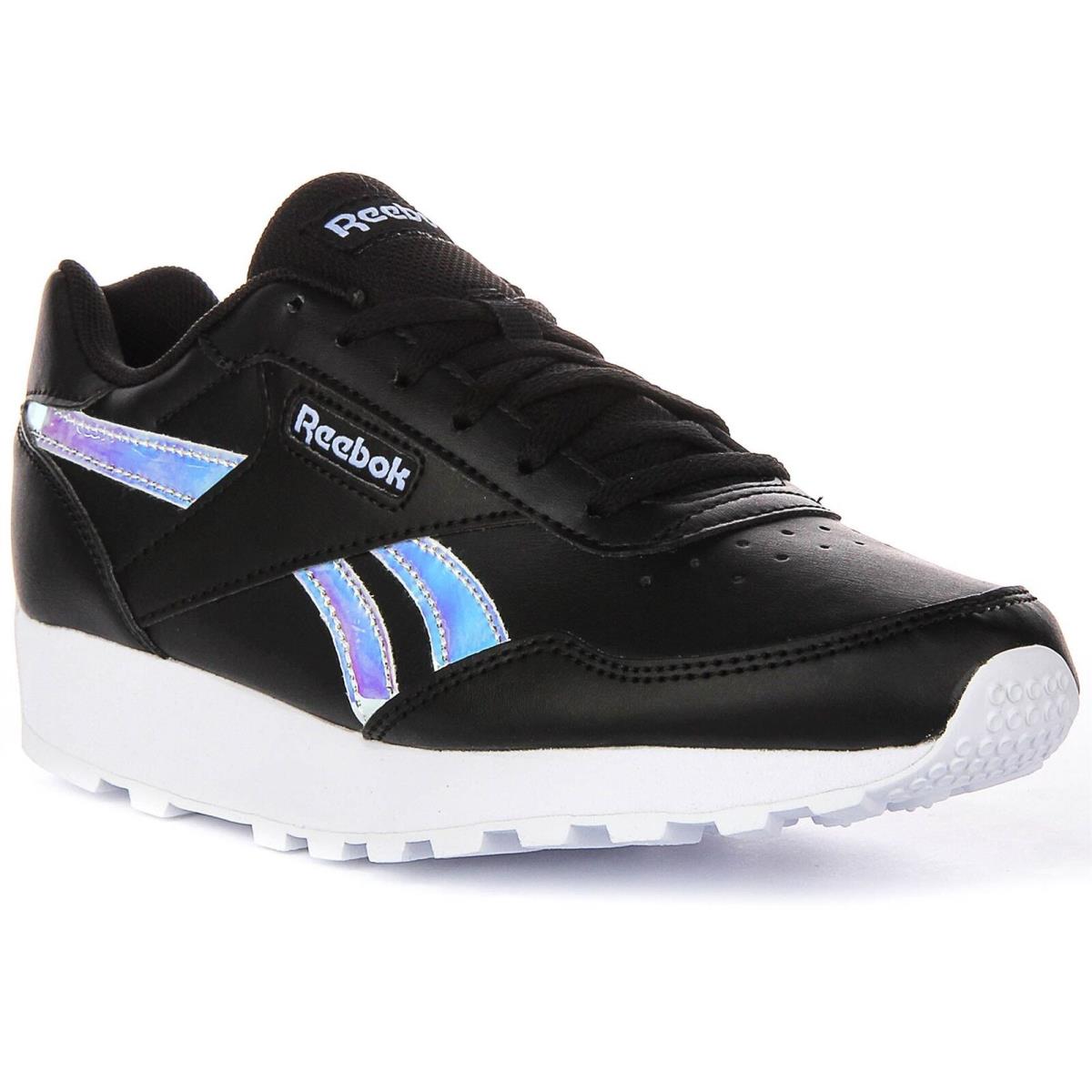 Reebok Rewind Run Die Cut Eva Midsole Womens Sneakers Black Silver US 6.5 - 9 - BLACK SILVER