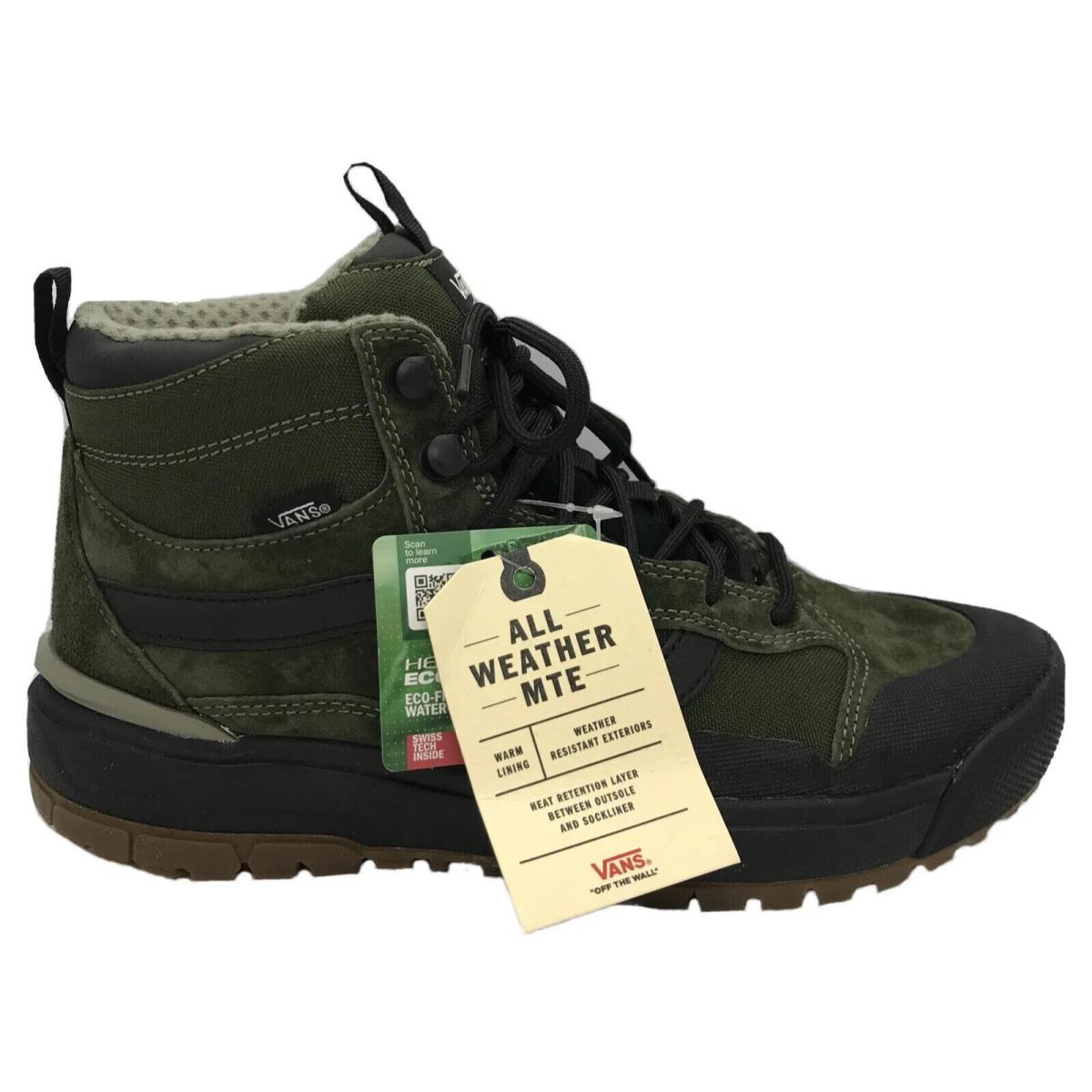 Vans Ultrarange Exo Hi Mte Grape Leaf Green Black Gum 66 US Men`s 7 Women`s 8.5