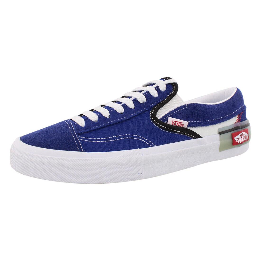 Vans Slip-on Cap Unisex Shoes Mens 4.5/ Womens 6 Color: Blue Print/white