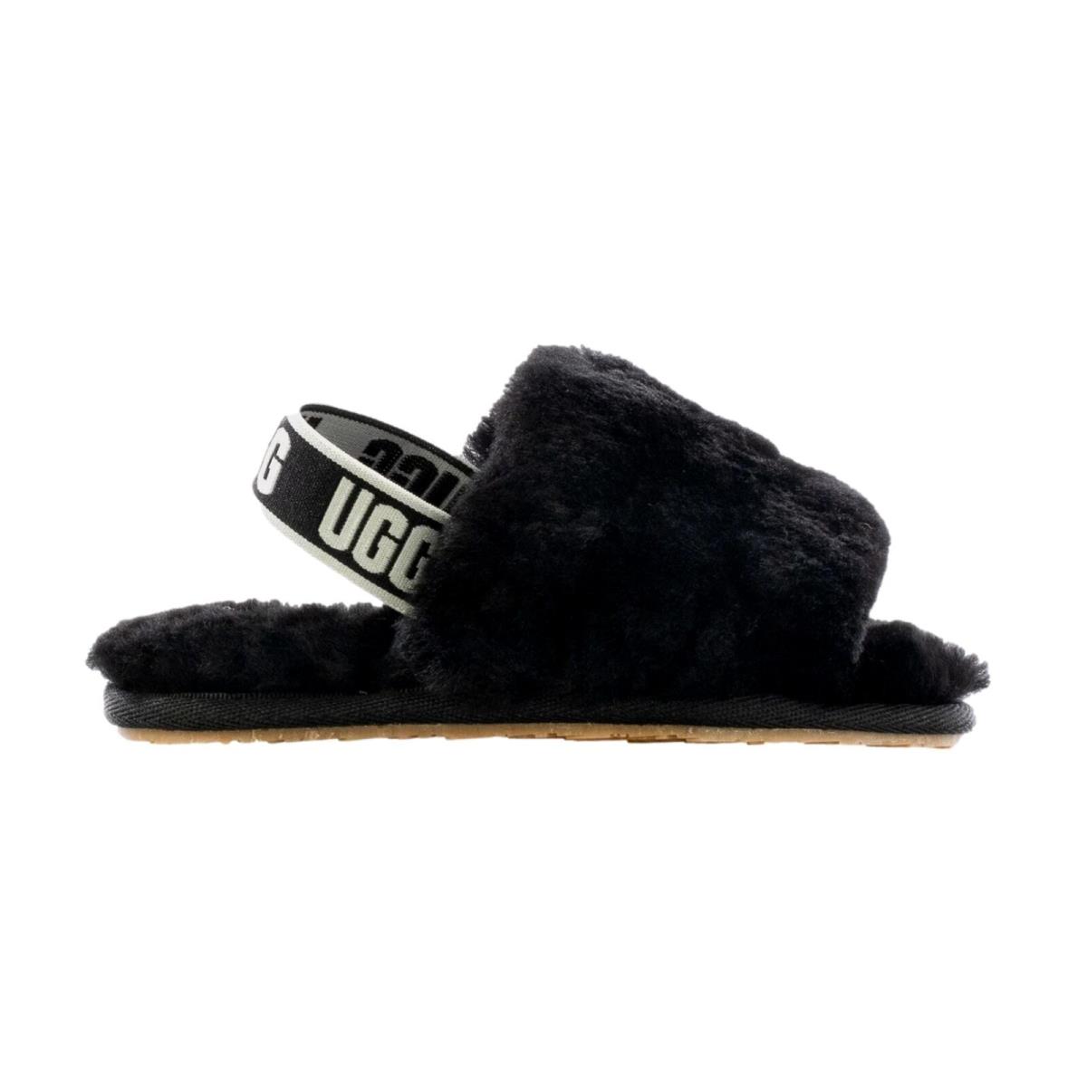 Ugg Fluff Yeah Slide Black 1098579T-BLK Toddler - Black