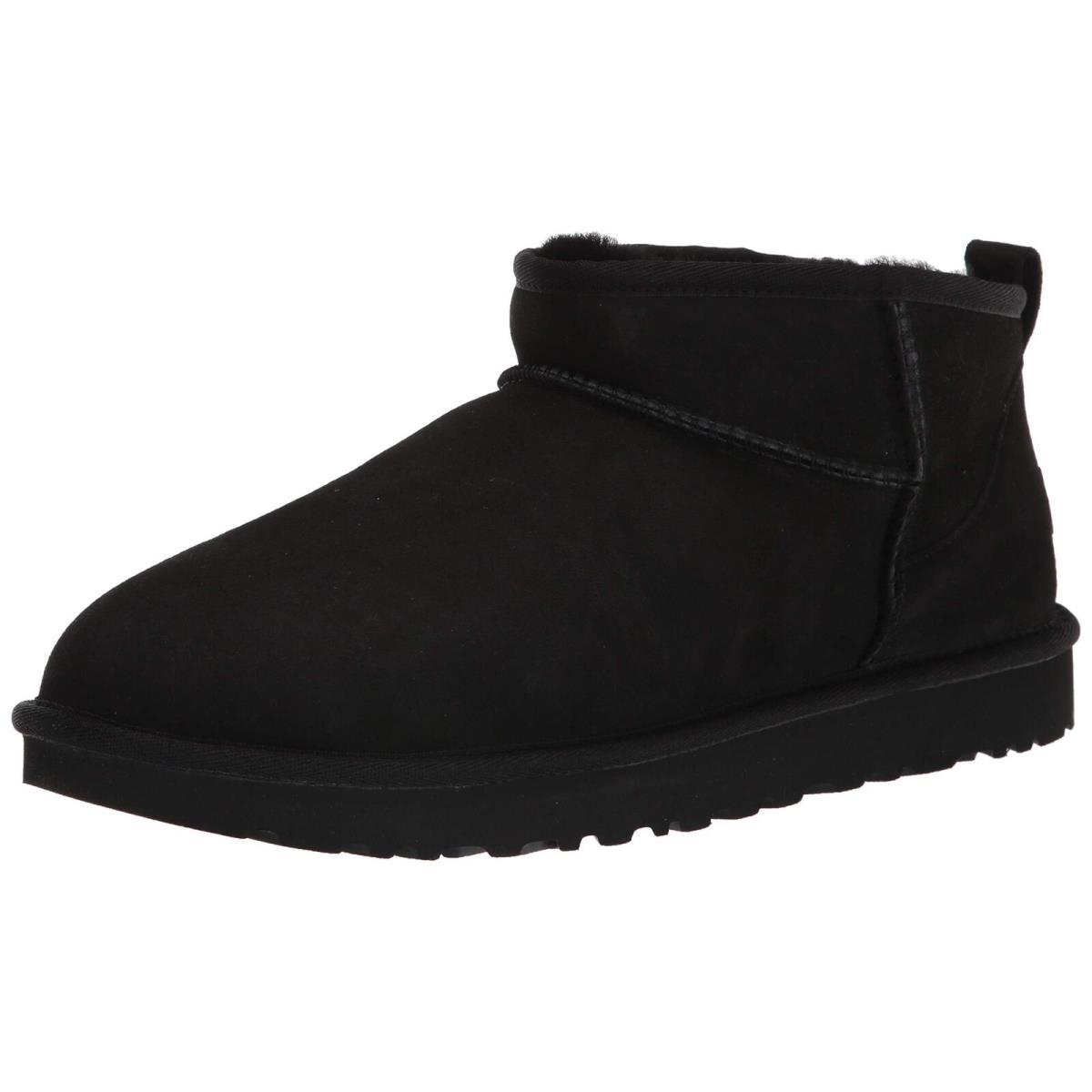 Women`s Shoes Ugg Classic Ultra Mini Sheepskin Ankle Boots 1116109 Black - Black