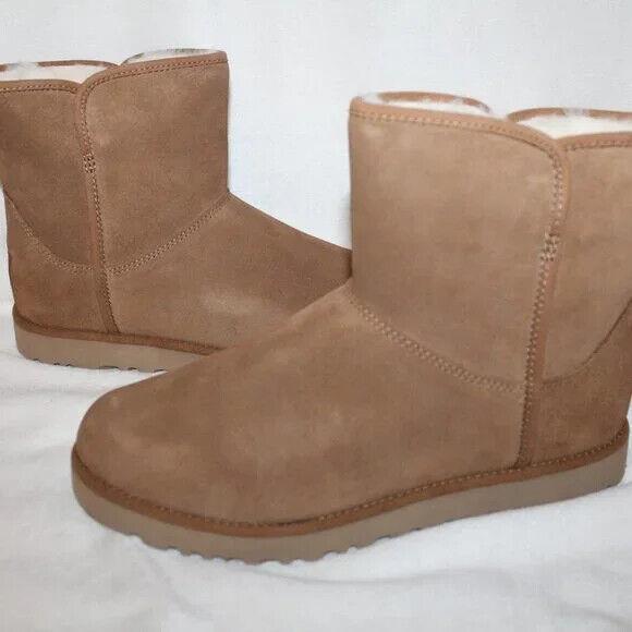 Ugg Classic Mini Cory Suede Shearling Boots Chestnut