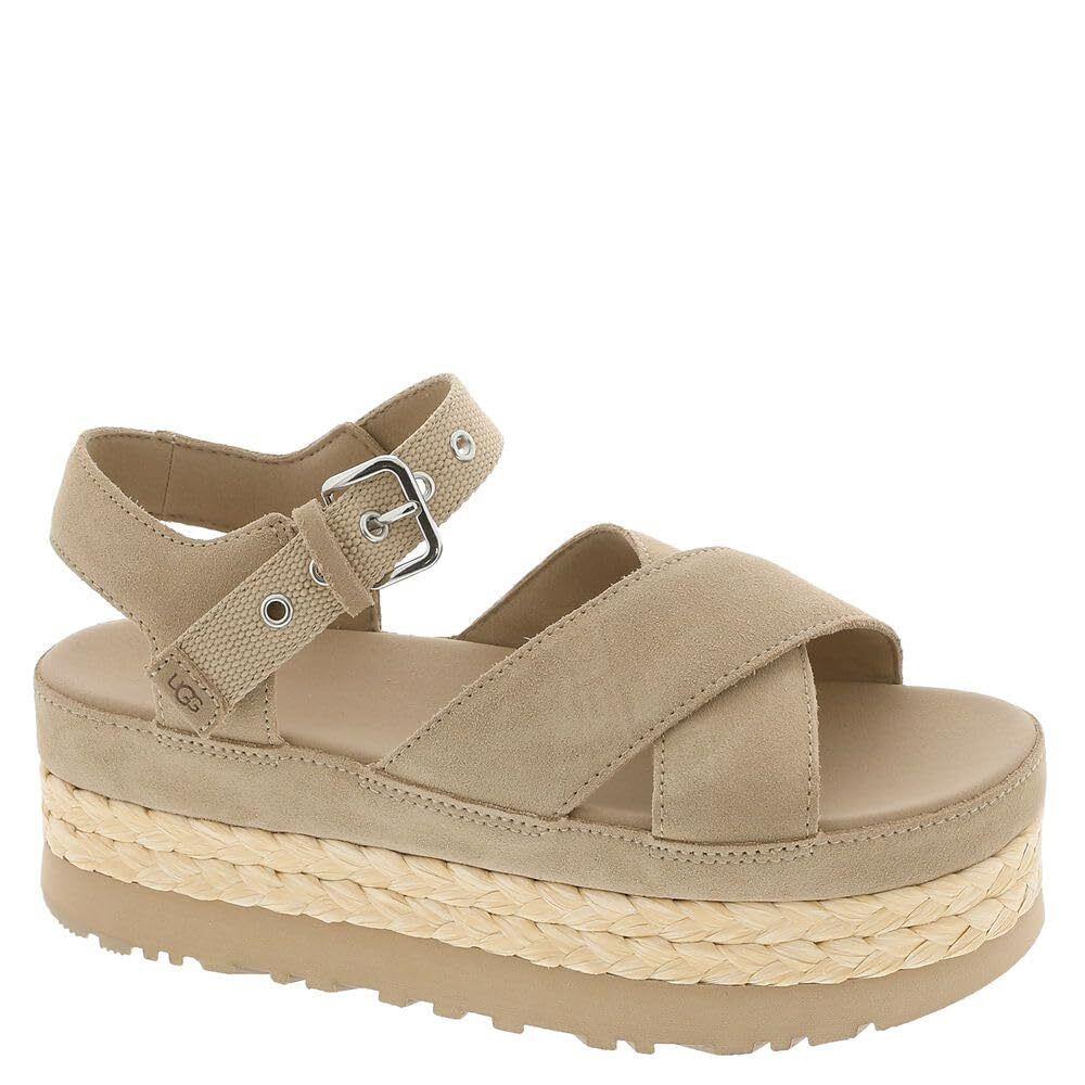 Women`s Shoes Ugg Aubrey Ankle Platform Wedges 1152711 Sand