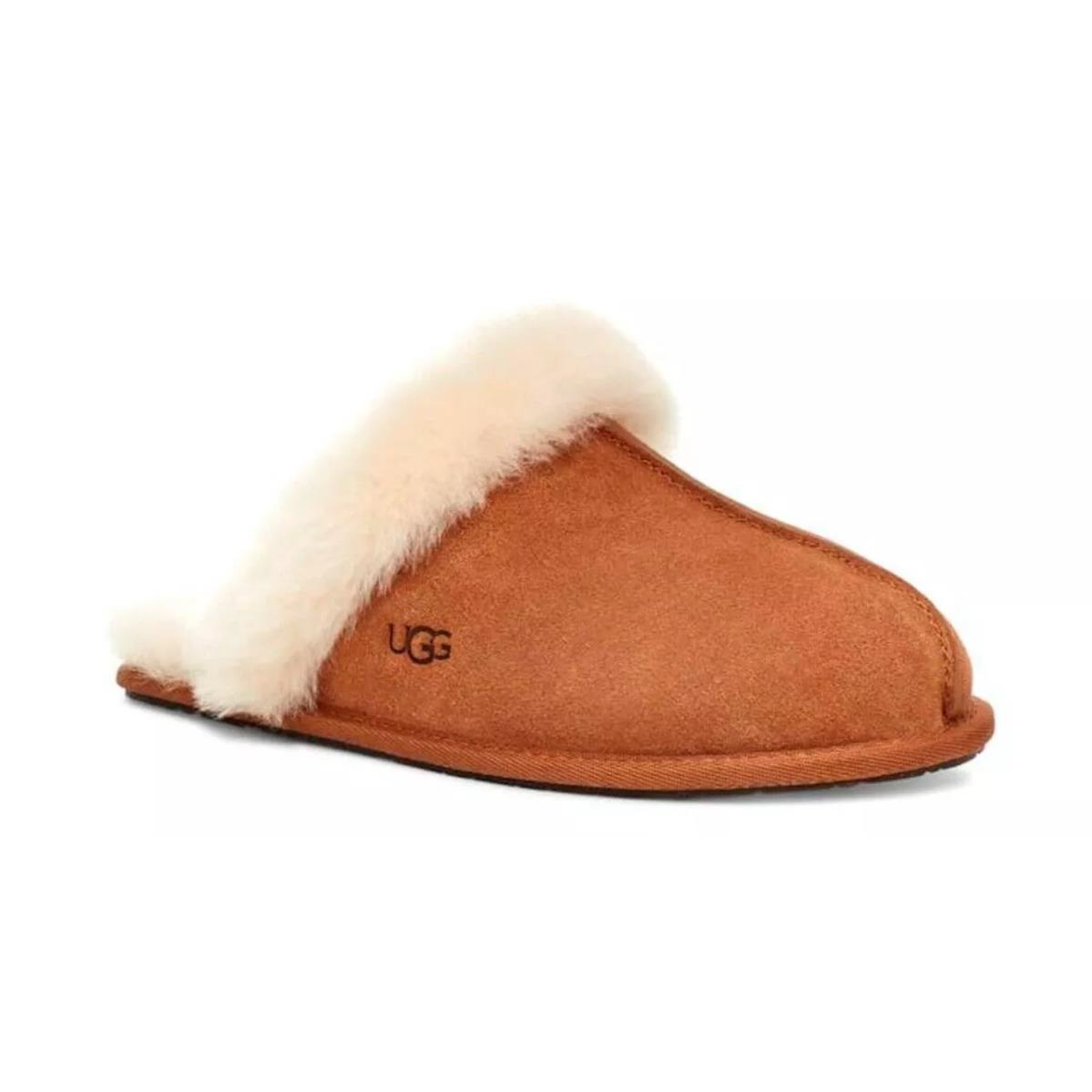 Women Ugg Scuffette II 1106872 Suede Color Chestnut Suede Upper