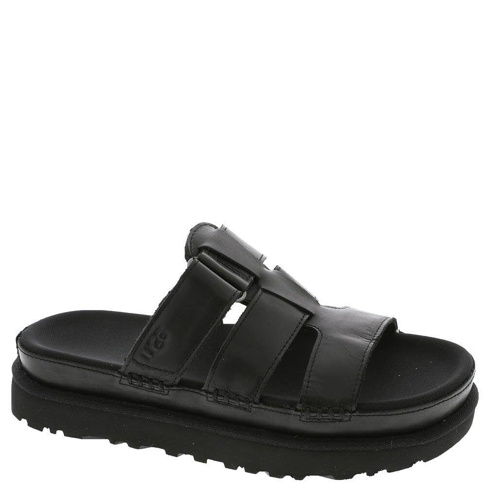 Women`s Shoes Ugg Goldenstar Slide Leather Sandals 1154652 Black