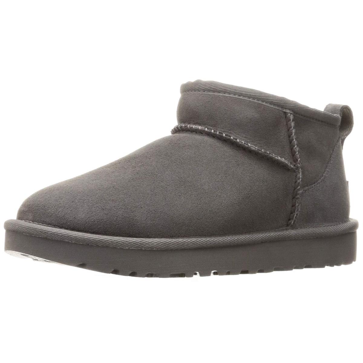 Women`s Shoes Ugg Classic Ultra Mini Sheepskin Ankle Boots 1116109 Grey