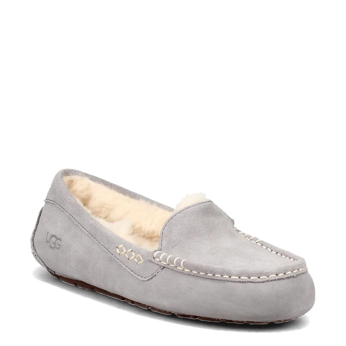 Women`s Shoes Ugg Ansley Indoor/outdoor Moccasin Slippers 1106878 Light Grey