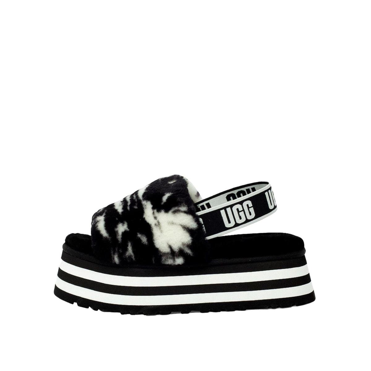 Ugg Disco Marble Slide Black/white 1122032-W-BLK Women`s Multicolor