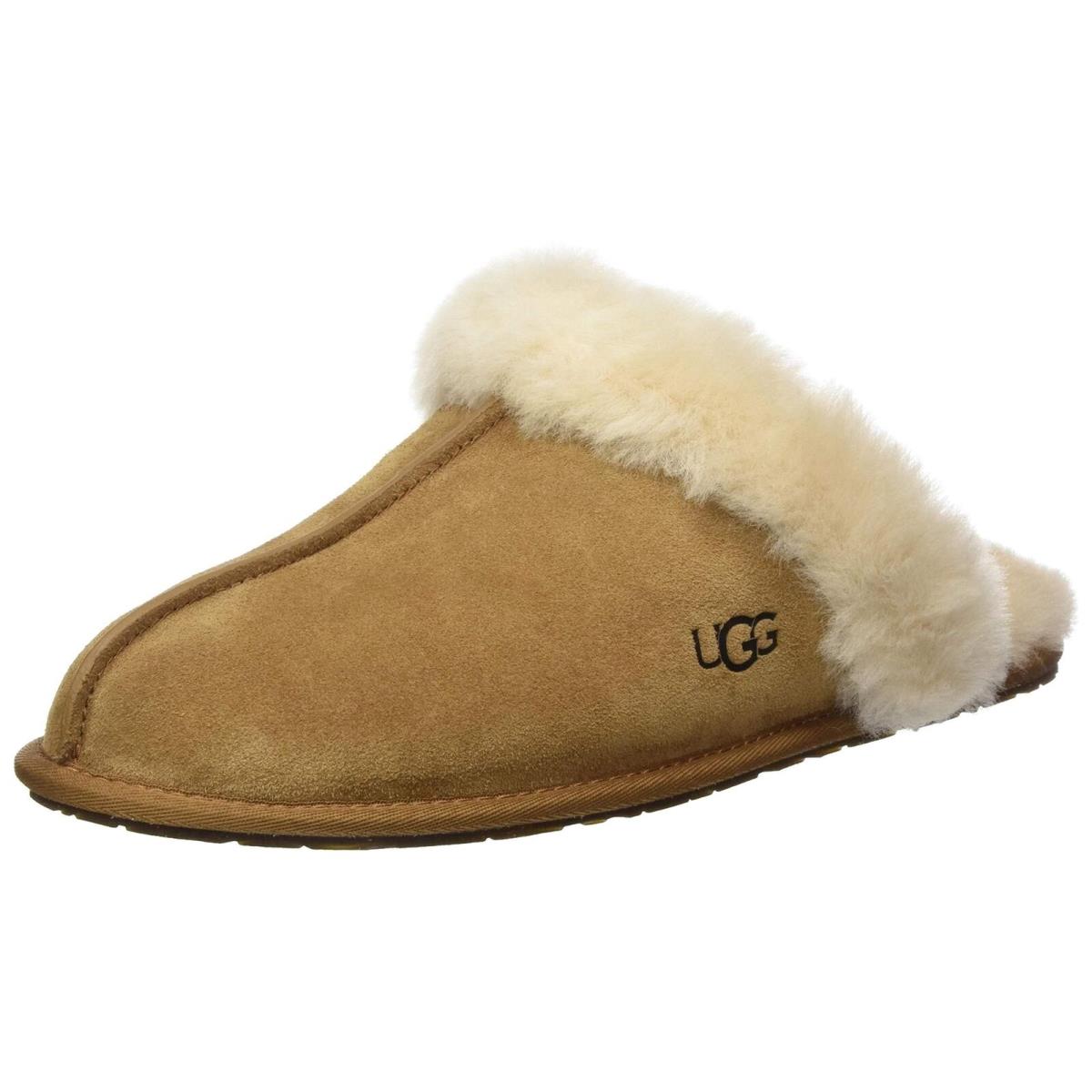 Women`s Shoes Ugg Scuffette II Water Resistant Slide Slippers 1106872 Chestnut