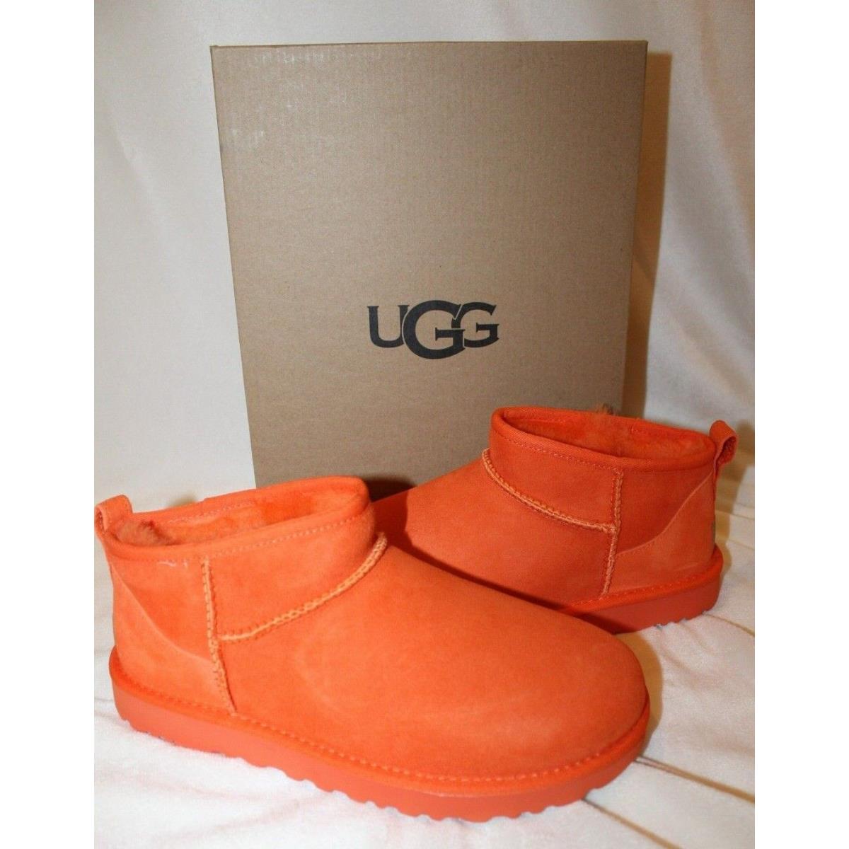 Ugg Classic Ultra Mini Womens Winter Ankle Boots Soda Orange