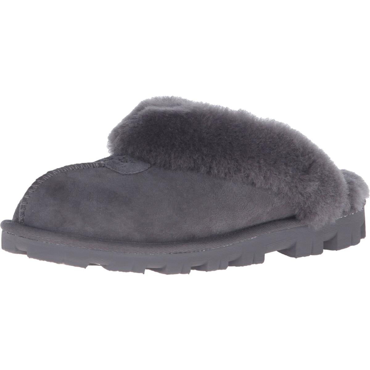 Women`s Shoes Ugg Coquette Sheepskin Slide Slippers 5125 Grey