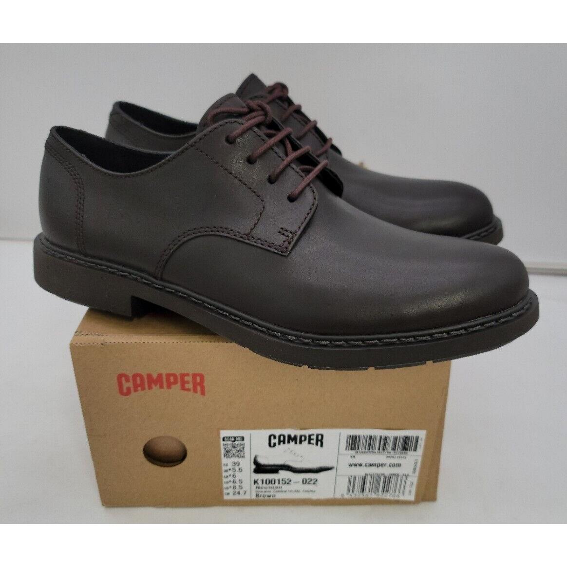 Camper Neuman Oxford Dark Brown Men`s 6.5 -K100152-022