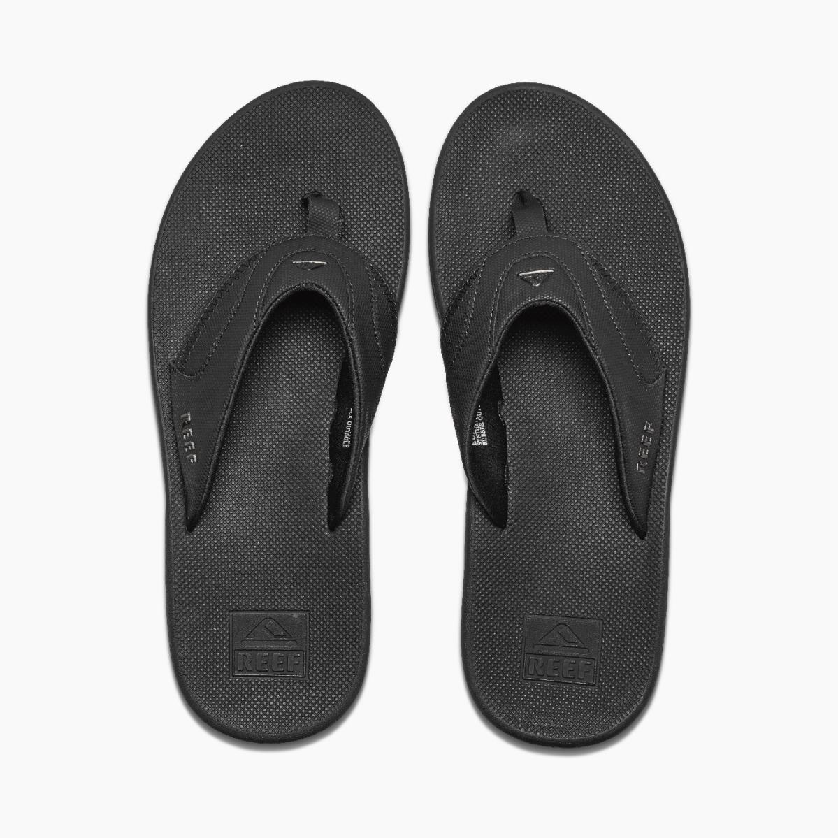 Reef Fanning Men`s Slip-on Sandals Nubuck Flip Flop Bottle Opener Black 13 46 EU