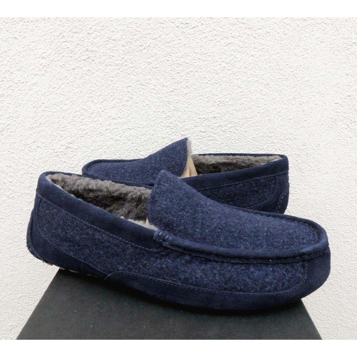 Ugg Dark Sapphire Ascot Wool Comfort Slippers Men US 8/ Eur 41 Run Small